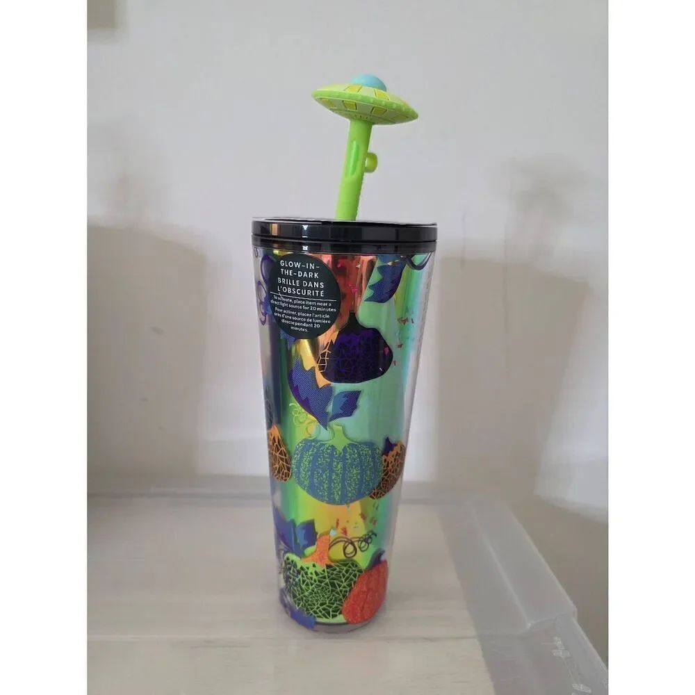 Starbucks Halloween 2024 UFO Pumpkin 24 Oz Glow In The Dark UNRELEASED NEW